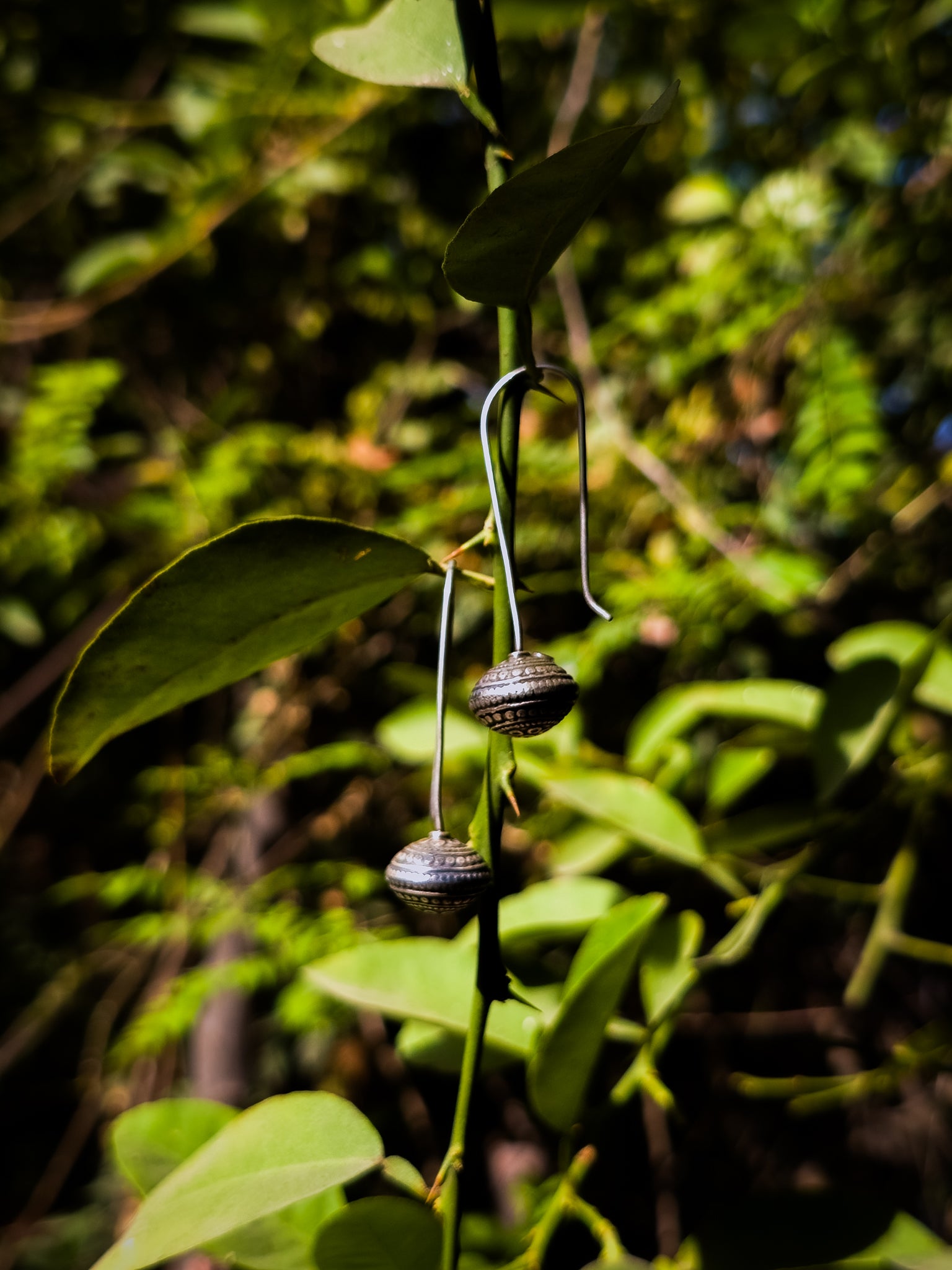 Aayat Lunar Orbs Silver Earrings