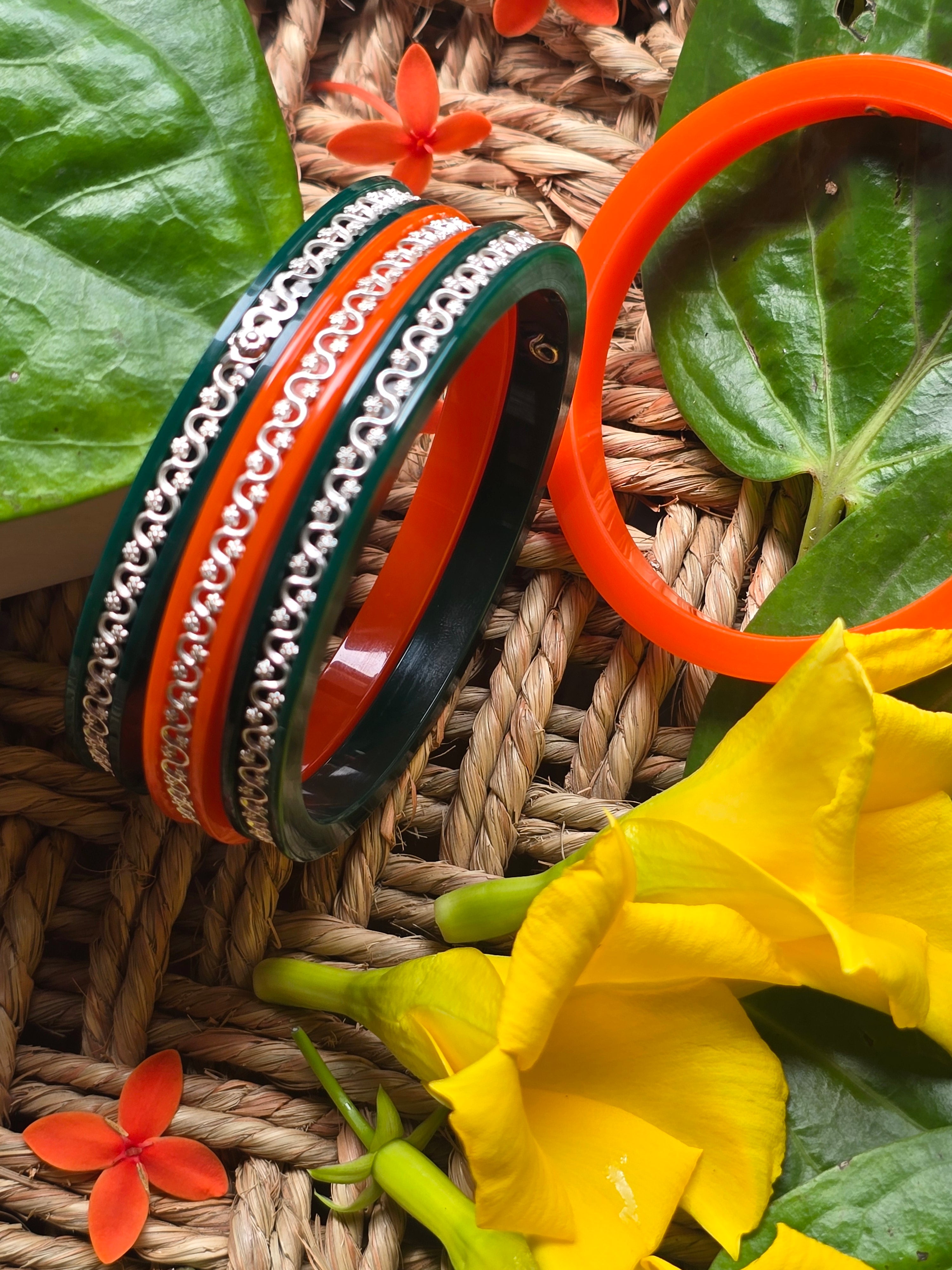 Aayat Noor Bangle Set - Green
