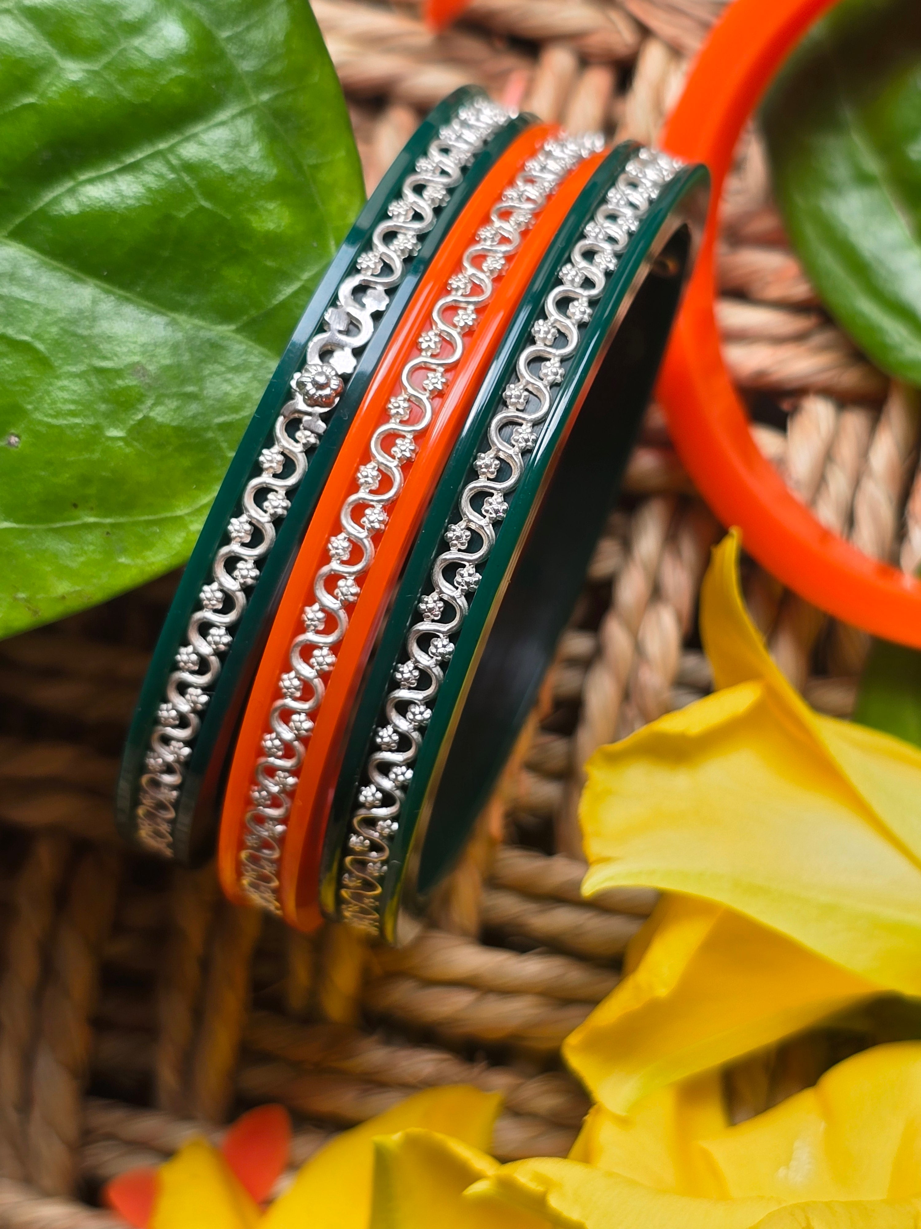 Aayat Noor Bangle Set - Green