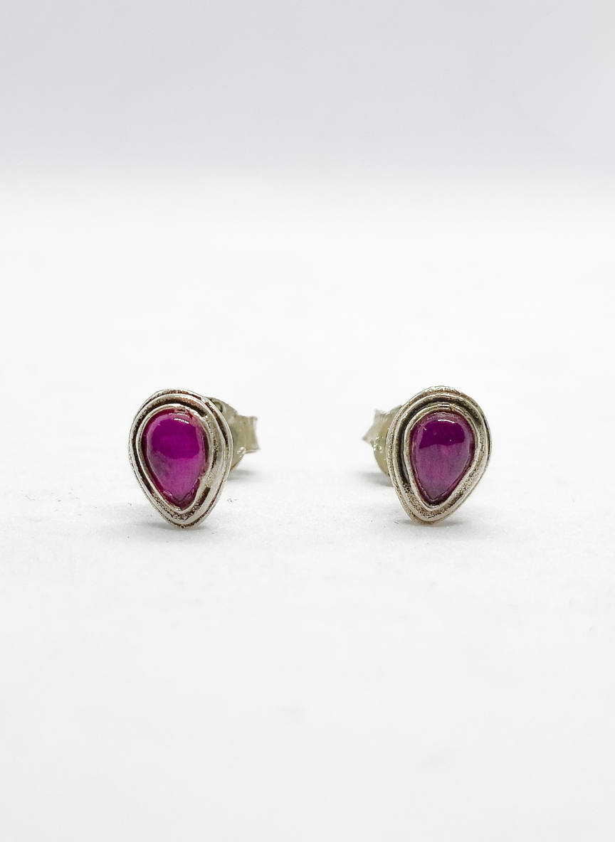 Aayat Pink Stone Sterling Studs