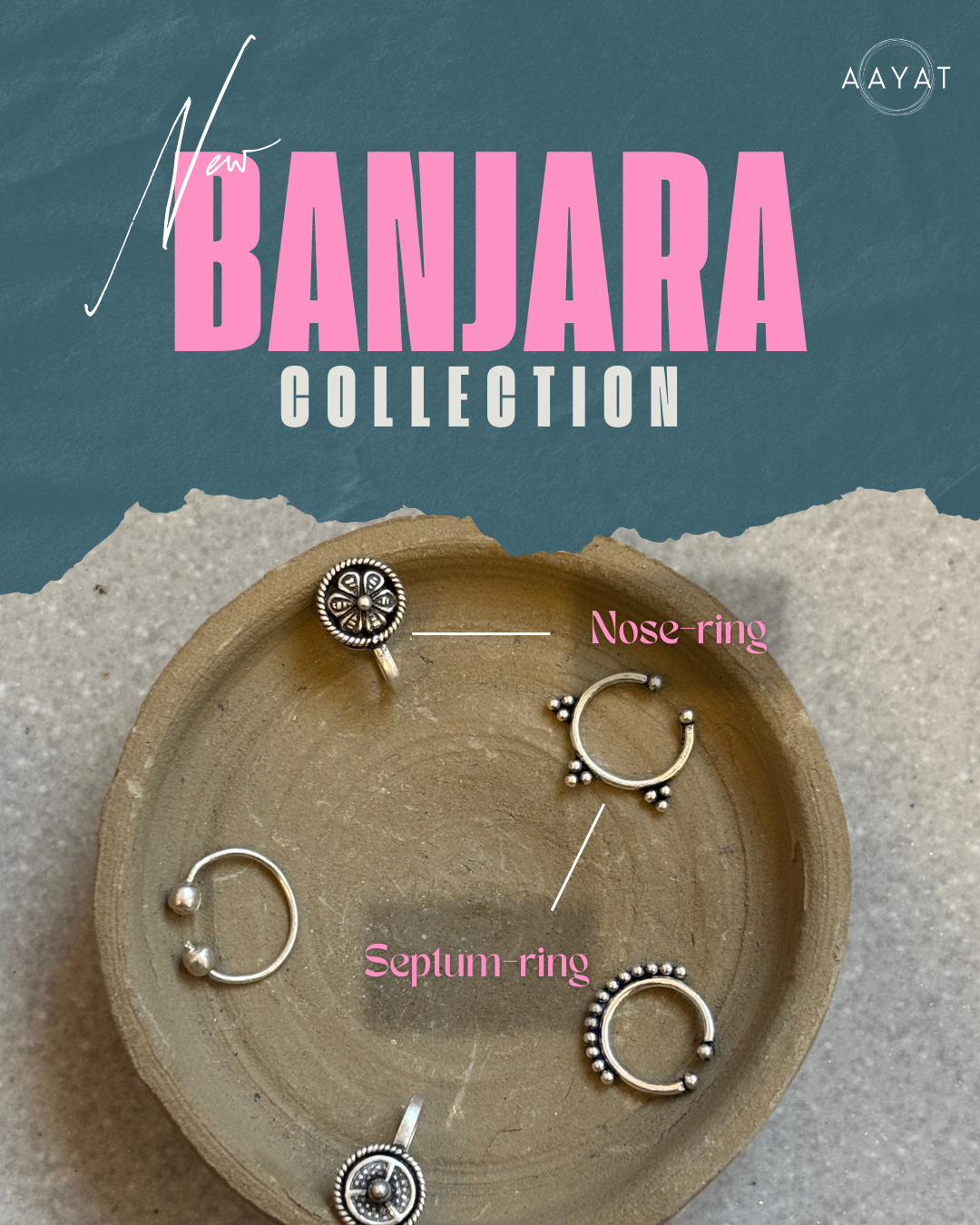 Tiny Twirl Silver Nose Ring / Septum Ring