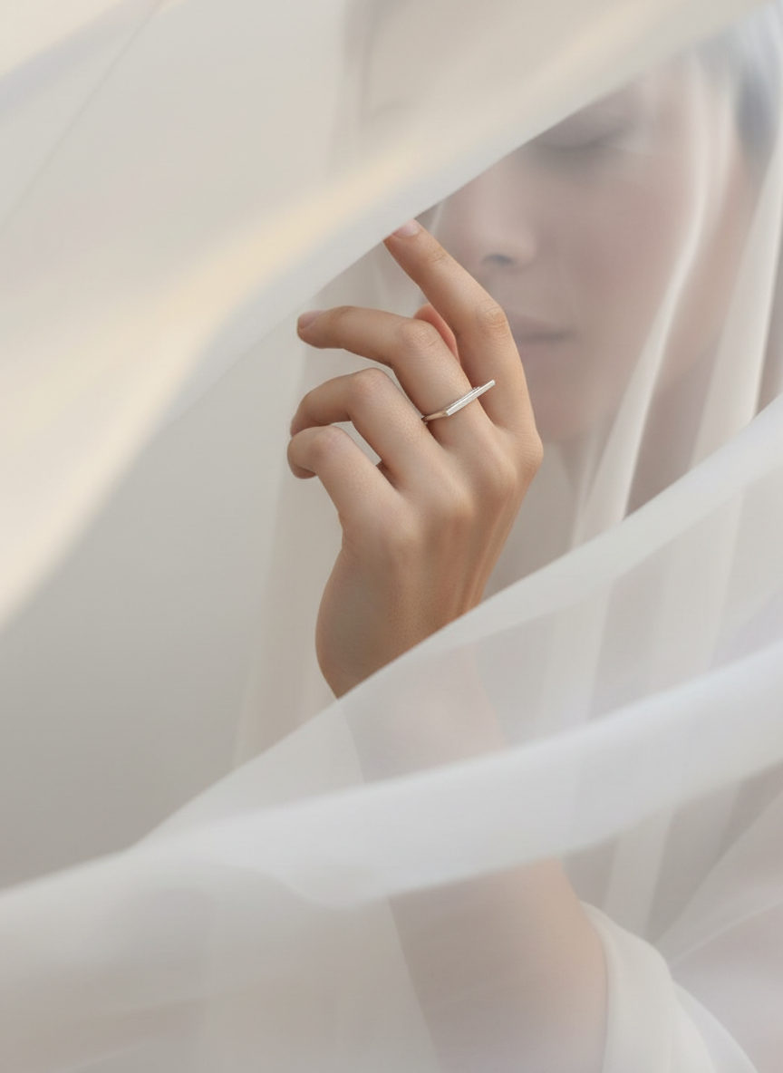 Aayat Matchstick Silver Ring