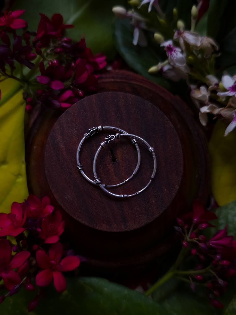 Aayat Mid Entangled Silver Hoops