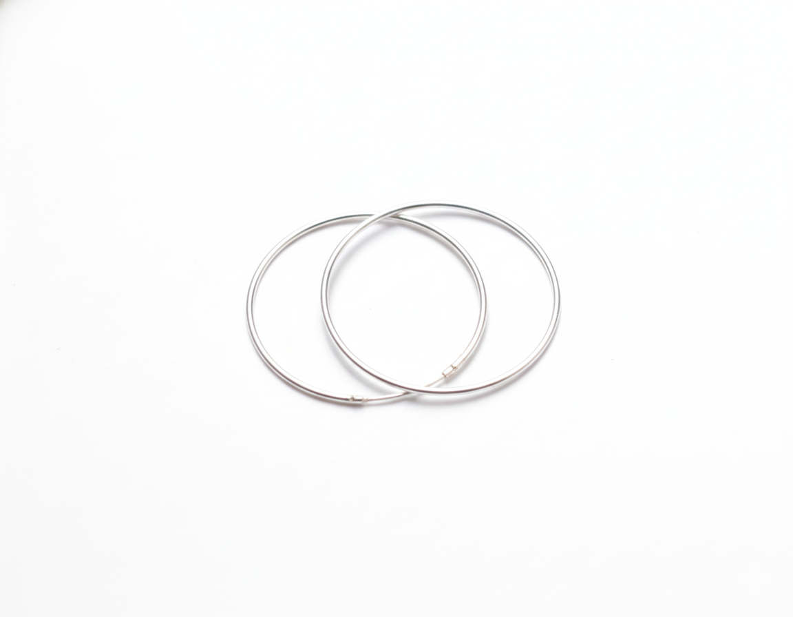 Aayat Party Hoops Silver Earrings
