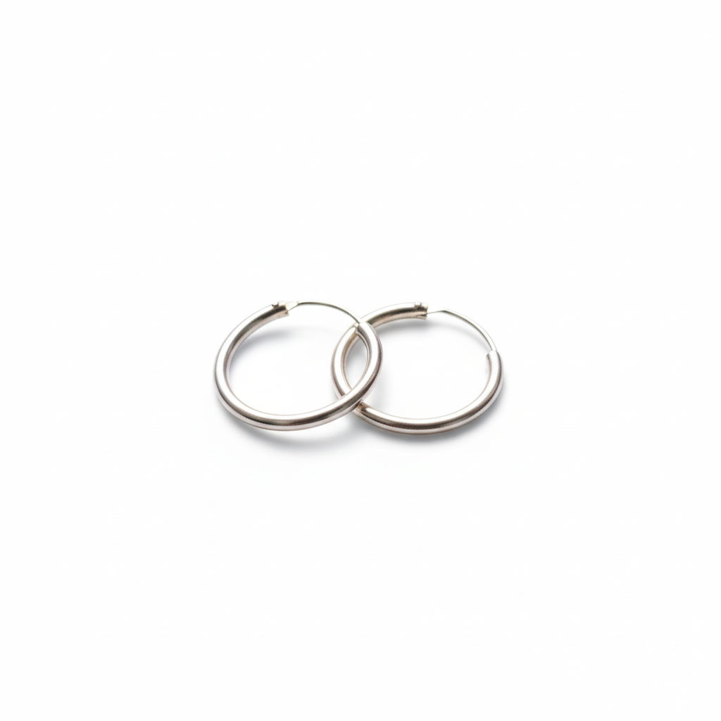 Aayat Classic Silver Hoop Earrings