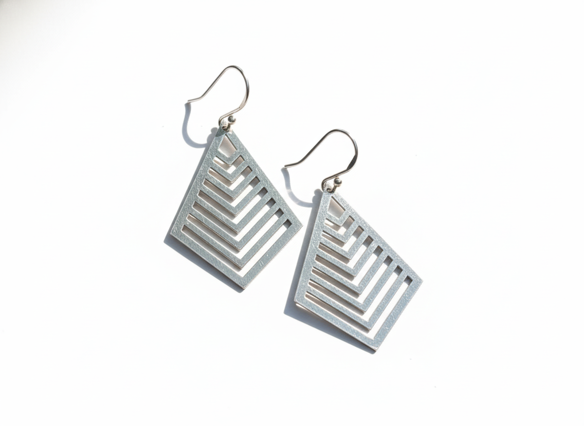 Aayat Vira Geometric Silver Earrings