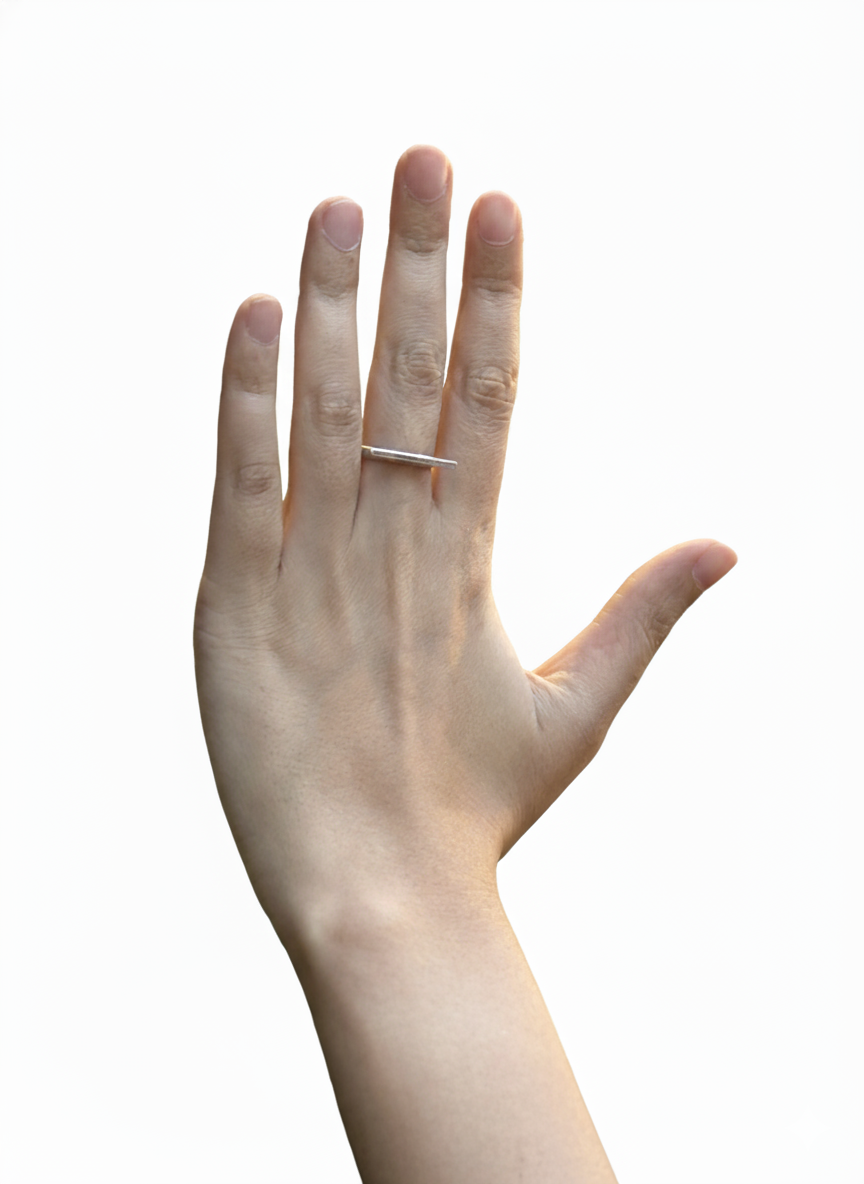 Aayat Matchstick Silver Ring