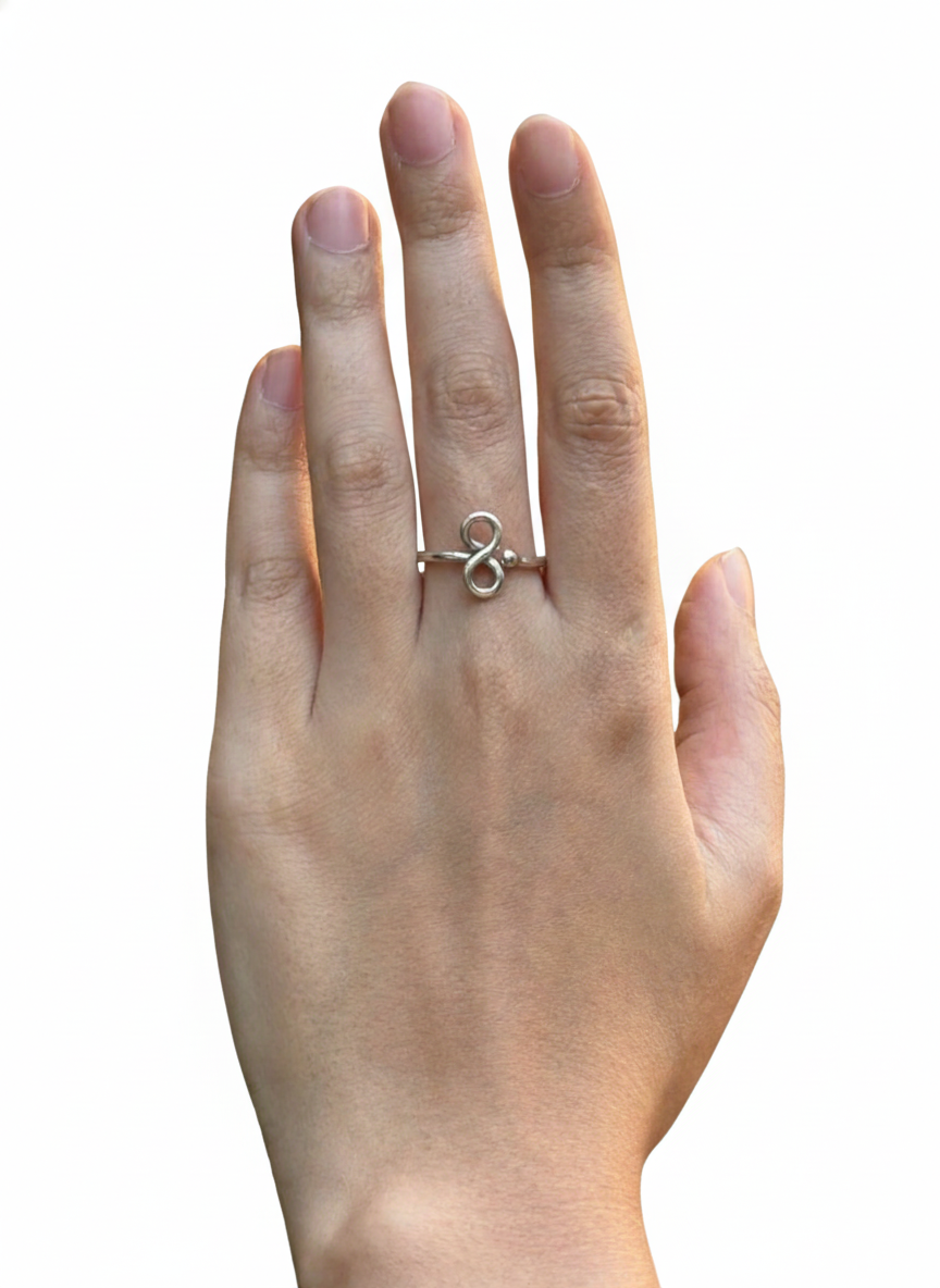Aayat Infinity Silver Ring