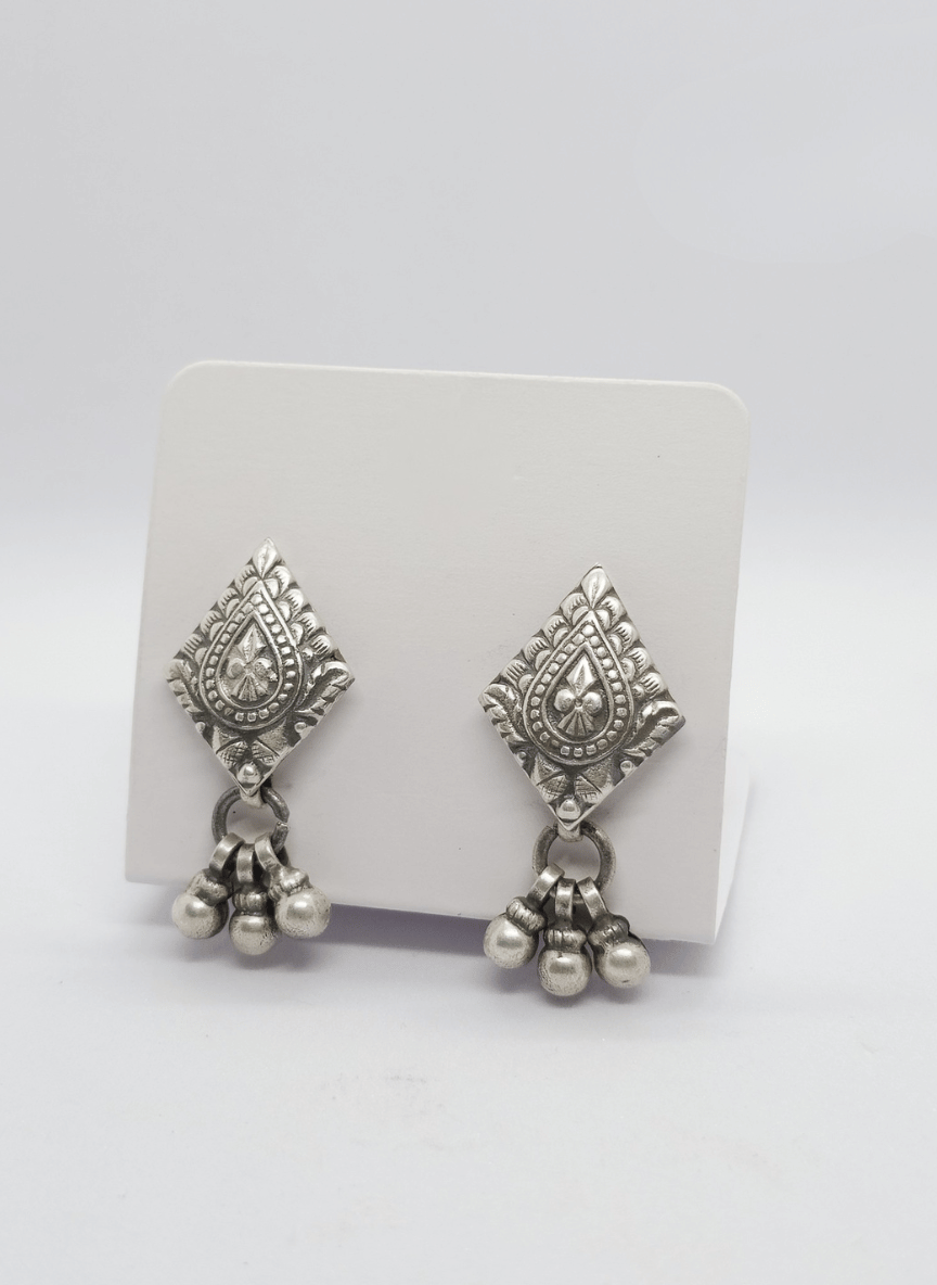 Aayat Teardrop Heritage Silver Earrings