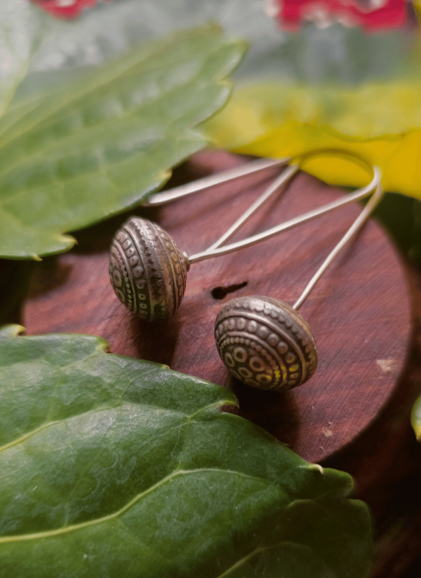 Aayat Lunar Orbs Silver Earrings