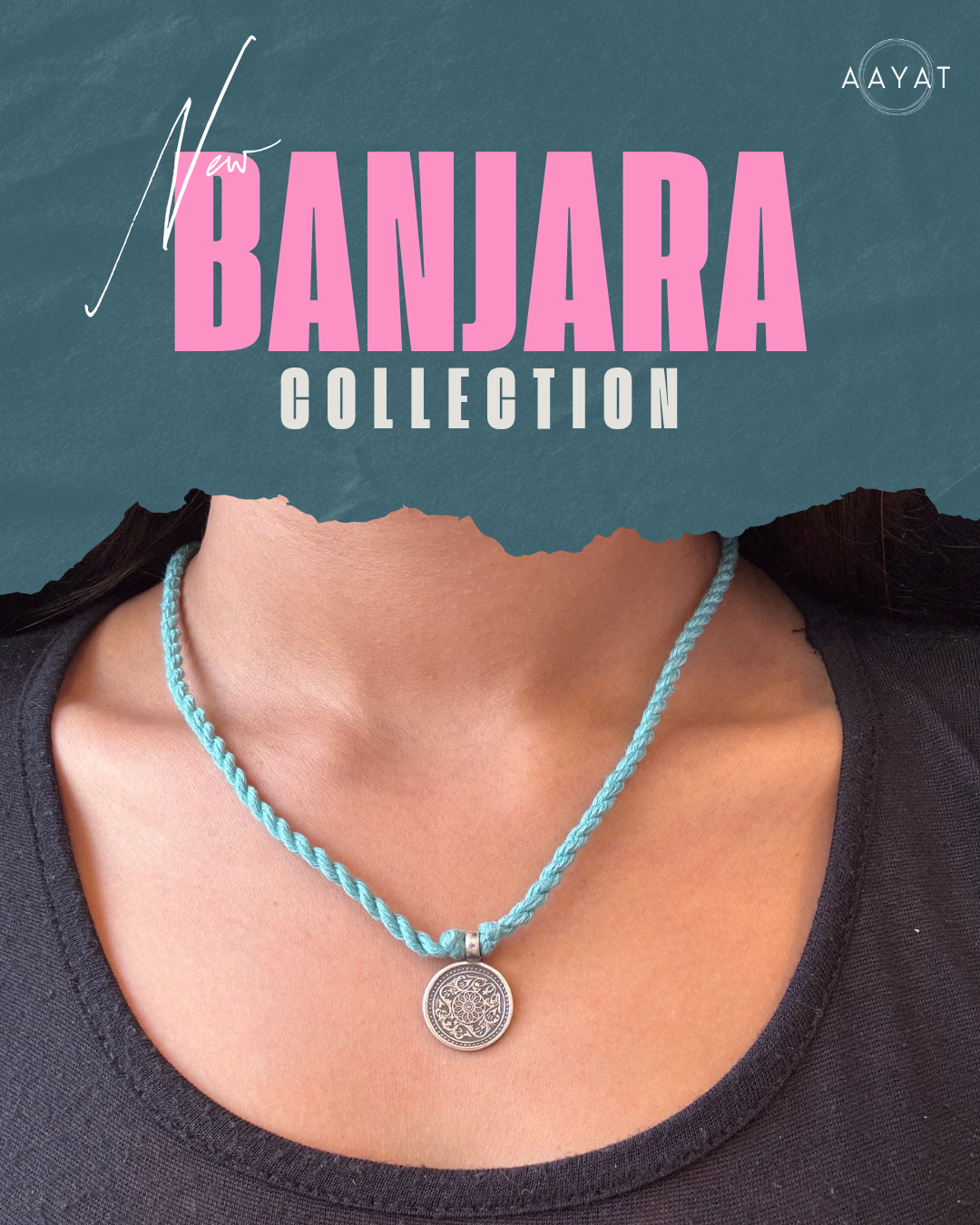 Aayat Gypsy Rose Silver Pendant