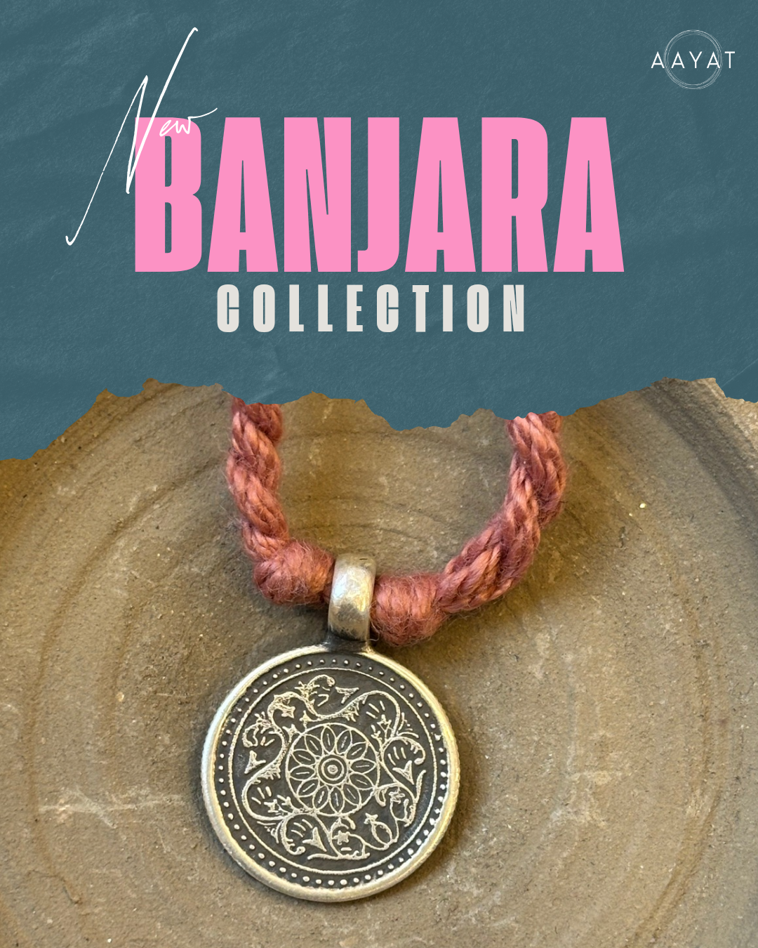 Aayat Gypsy Rose Silver Pendant