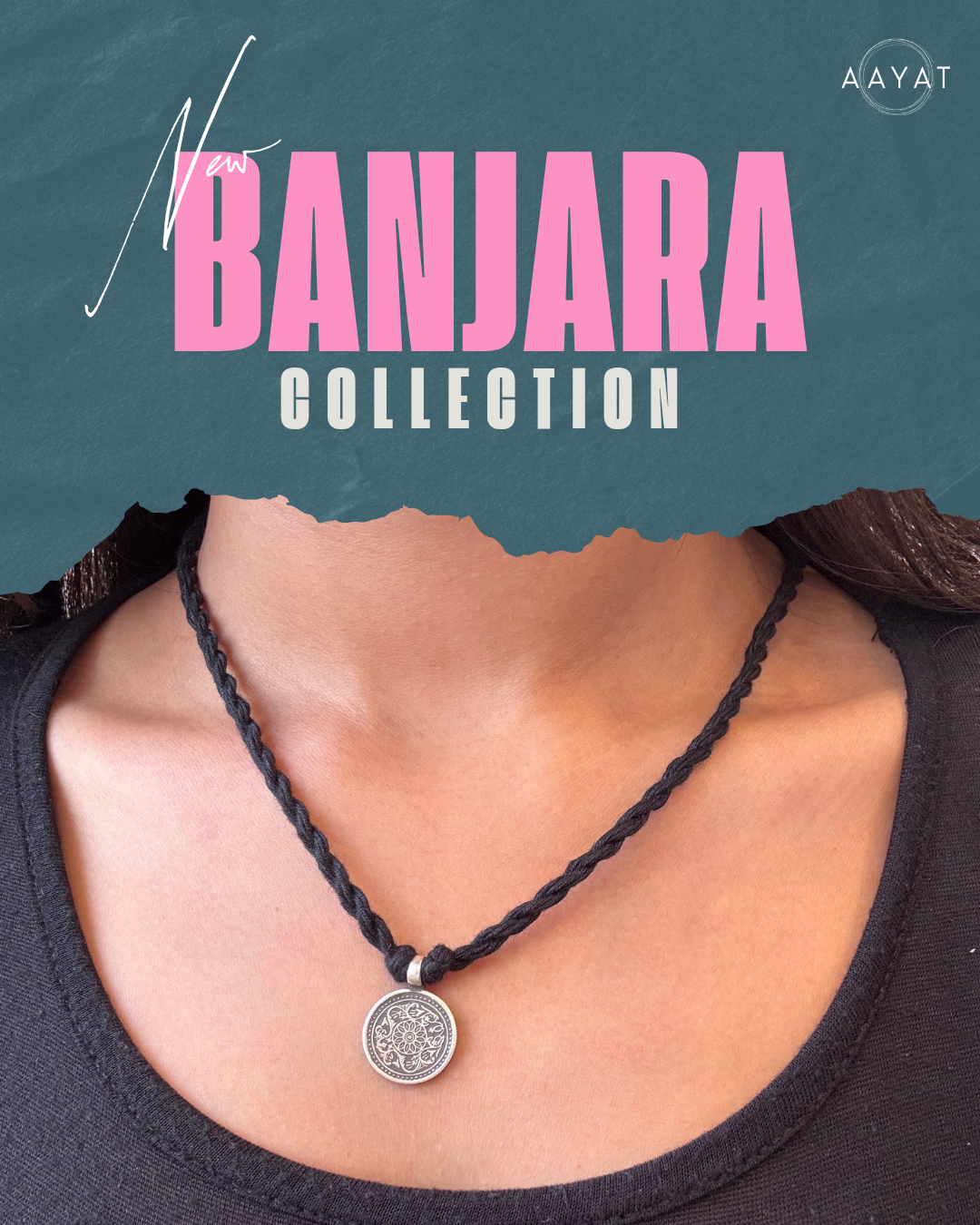 Aayat Gypsy Rose Silver Pendant