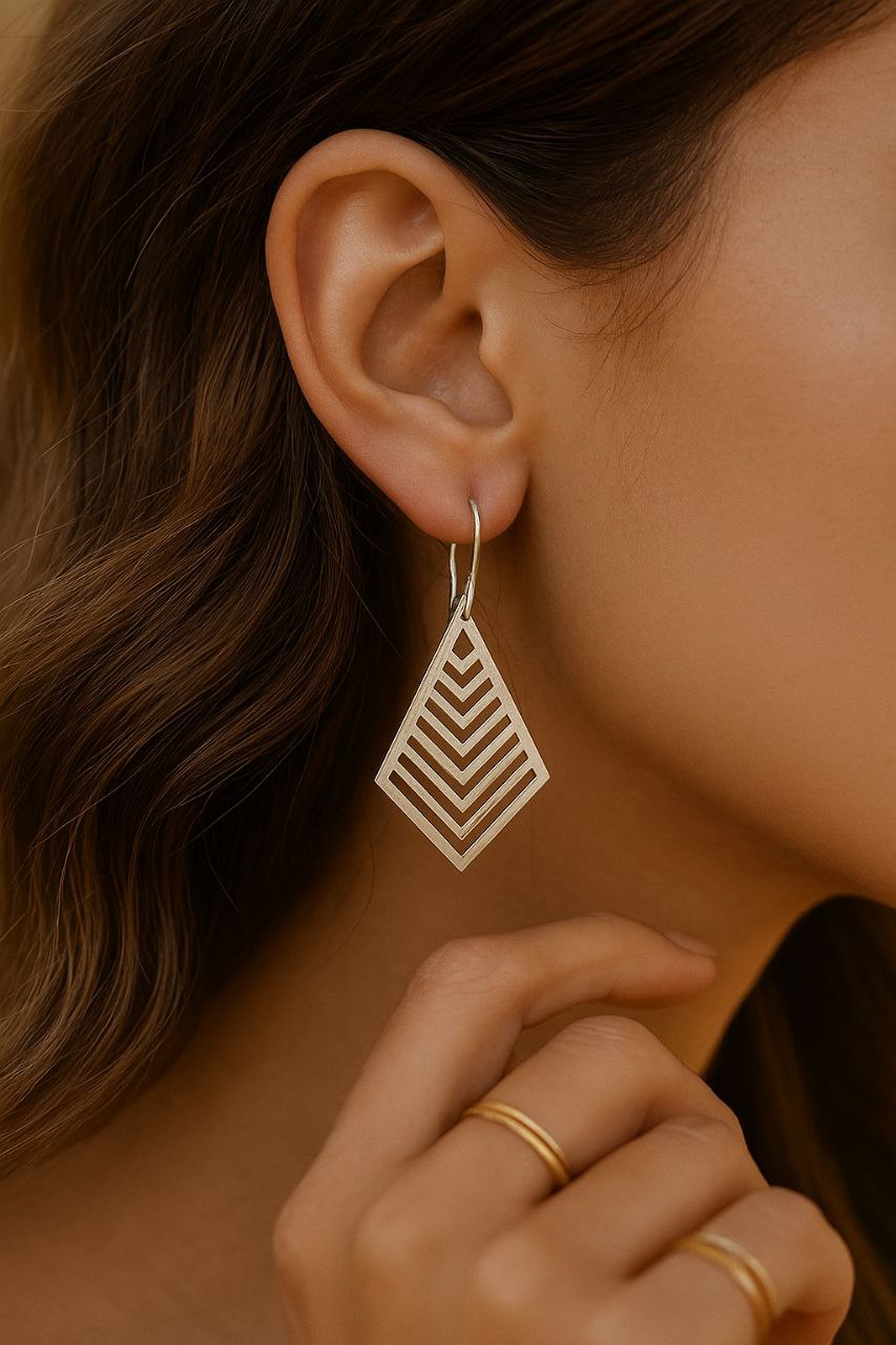 Aayat Vira Geometric Silver Earrings