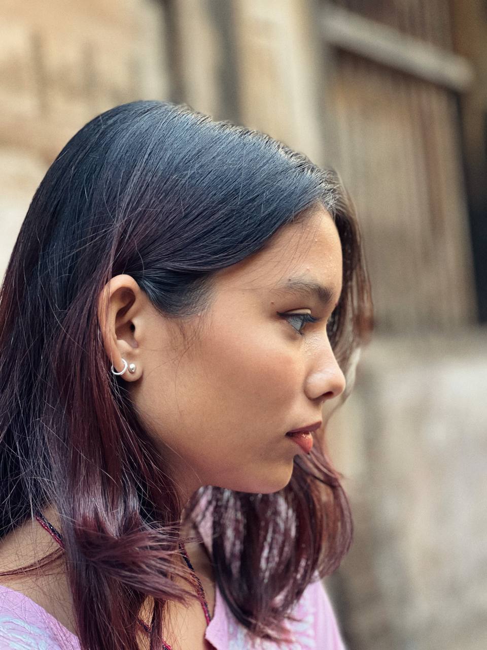 Aayat Silver Ball Studs