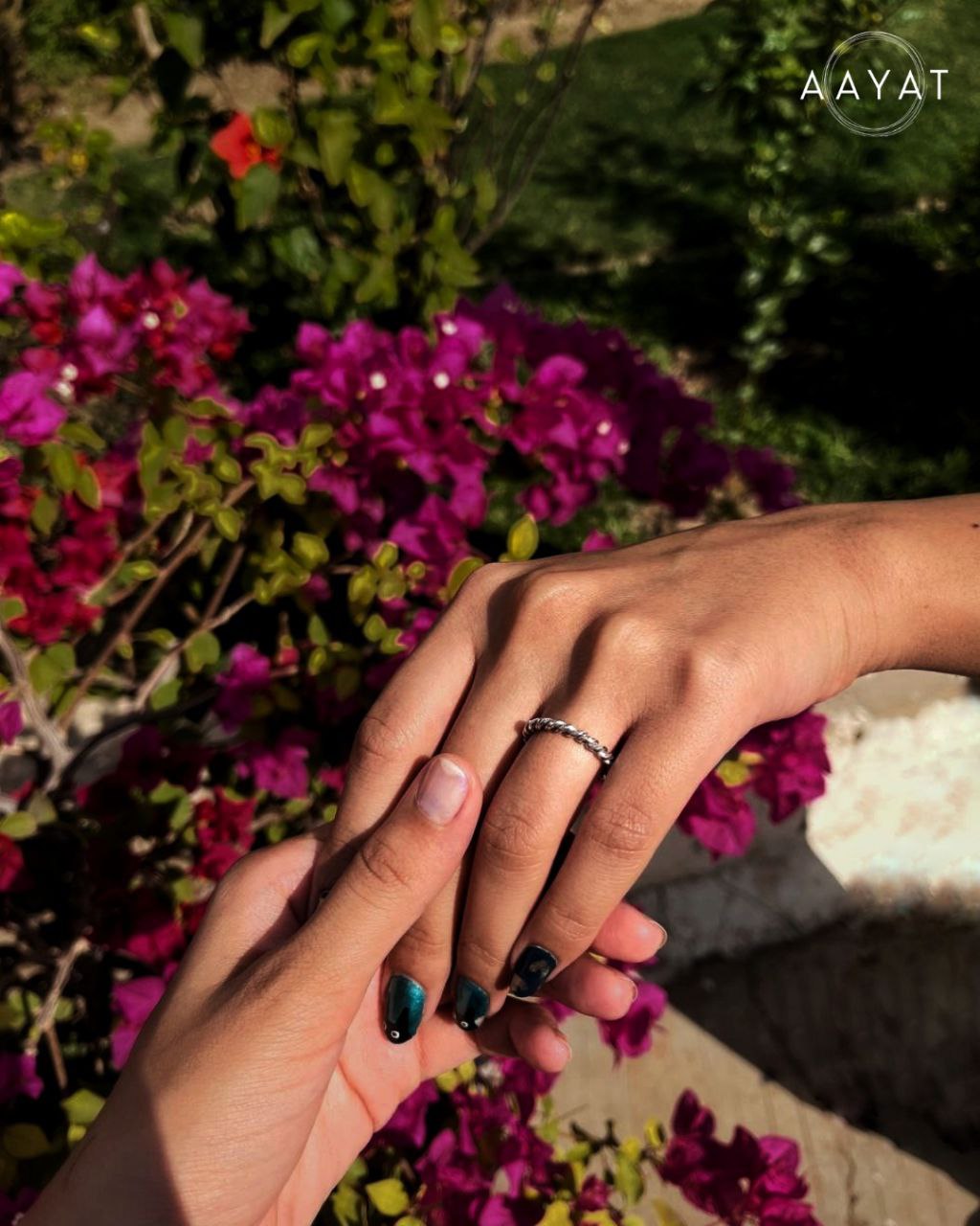 Aayat Twisted Silver Ring